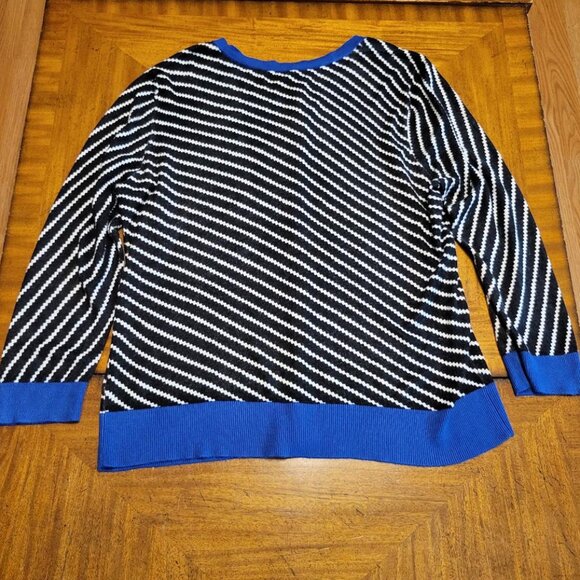 Halogen Black and Blue Striped Cardigan - Picture 5 of 9